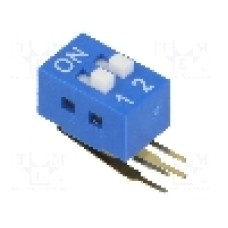 Intrerupator DIP, 2 pozitii, montare THT, 2 sectiuni, NINIGI - 