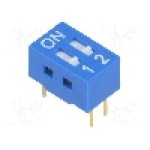 Intrerupator DIP, 2 pozitii, montare THT, 2 sectiuni, NINIGI -  Intrerupator DIP, 2 pozitii, montare THT, 2 sectiuni, NINIGI -