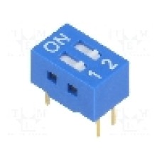 Intrerupator DIP, 2 pozitii, montare THT, 2 sectiuni, NINIGI - 