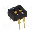 Intrerupator DIP, 2 pozitii, montare THT, 2 sectiuni, OMRON OCB - A6D-2100 Intrerupator DIP, 2 pozitii, montare THT, 2 sectiuni, OMRON OCB - A6D-2100