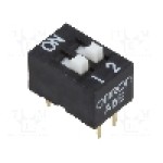 Intrerupator DIP, 2 pozitii, montare THT, 2 sectiuni, OMRON OCB - A6E2104N Intrerupator DIP, 2 pozitii, montare THT, 2 sectiuni, OMRON OCB - A6E2104N