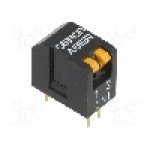 Intrerupator DIP, 2 pozitii, montare THT, 2 sectiuni, OMRON OCB - A6ER-2101 Intrerupator DIP, 2 pozitii, montare THT, 2 sectiuni, OMRON OCB - A6ER-2101