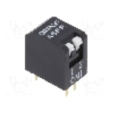 Intrerupator DIP, 2 pozitii, montare THT, 2 sectiuni, OMRON OCB - A6FR2101