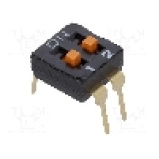 Intrerupator DIP, 2 pozitii, montare THT, 2 sectiuni, OMRON OCB - A6T-2104