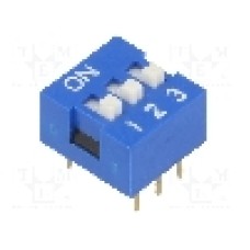 Intrerupator DIP, 2 pozitii, montare THT, 3 sectiuni, NINIGI - 
