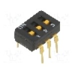 Intrerupator DIP, 2 pozitii, montare THT, 3 sectiuni, OMRON OCB - A6D-3100 Intrerupator DIP, 2 pozitii, montare THT, 3 sectiuni, OMRON OCB - A6D-3100