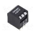 Intrerupator DIP, 2 pozitii, montare THT, 3 sectiuni, OMRON OCB - A6FR-3101 Intrerupator DIP, 2 pozitii, montare THT, 3 sectiuni, OMRON OCB - A6FR-3101