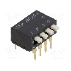 Intrerupator DIP, 2 pozitii, montare THT, 4 sectiuni, C&K - BPA04B Intrerupator DIP, 2 pozitii, montare THT, 4 sectiuni, C&K - BPA04B