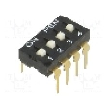 Intrerupator DIP, 2 pozitii, montare THT, 4 sectiuni, NINIGI -  Intrerupator DIP, 2 pozitii, montare THT, 4 sectiuni, NINIGI -