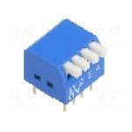 Intrerupator DIP, 2 pozitii, montare THT, 4 sectiuni, NINIGI -  Intrerupator DIP, 2 pozitii, montare THT, 4 sectiuni, NINIGI -