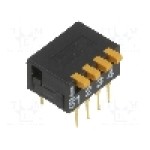 Intrerupator DIP, 2 pozitii, montare THT, 4 sectiuni, OMRON OCB - A6DR-4100 Intrerupator DIP, 2 pozitii, montare THT, 4 sectiuni, OMRON OCB - A6DR-4100