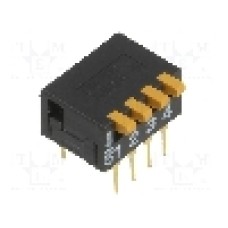Intrerupator DIP, 2 pozitii, montare THT, 4 sectiuni, OMRON OCB - A6DR-4100 Intrerupator DIP, 2 pozitii, montare THT, 4 sectiuni, OMRON OCB - A6DR-4100