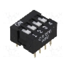 Intrerupator DIP, 2 pozitii, montare THT, 4 sectiuni, OMRON OCB - A6E-4101-N