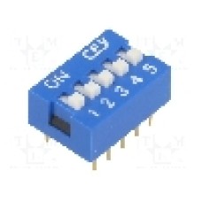 Intrerupator DIP, 2 pozitii, montare THT, 5 sectiuni, NINIGI - 