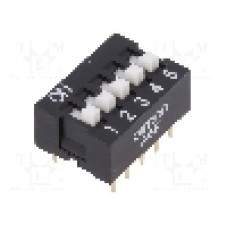 Intrerupator DIP, 2 pozitii, montare THT, 5 sectiuni, OMRON OCB - A6E-5104-N