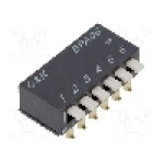 Intrerupator DIP, 2 pozitii, montare THT, 6 sectiuni, C&K - BPA06SB Intrerupator DIP, 2 pozitii, montare THT, 6 sectiuni, C&K - BPA06SB