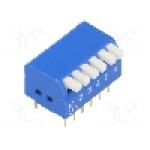 Intrerupator DIP, 2 pozitii, montare THT, 6 sectiuni, NINIGI -  Intrerupator DIP, 2 pozitii, montare THT, 6 sectiuni, NINIGI -