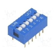 Intrerupator DIP, 2 pozitii, montare THT, 6 sectiuni, NINIGI - 