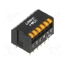 Intrerupator DIP, 2 pozitii, montare THT, 6 sectiuni, OMRON OCB - A6ER-6101