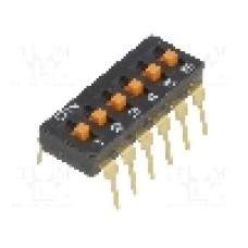 Intrerupator DIP, 2 pozitii, montare THT, 6 sectiuni, OMRON OCB - A6T-6104