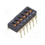 Intrerupator DIP, 2 pozitii, montare THT, 6 sectiuni, OMRON OCB - A6T6102 Intrerupator DIP, 2 pozitii, montare THT, 6 sectiuni, OMRON OCB - A6T6102