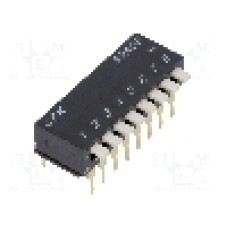 Intrerupator DIP, 2 pozitii, montare THT, 8 sectiuni, C&K - BPA08B Intrerupator DIP, 2 pozitii, montare THT, 8 sectiuni, C&K - BPA08B