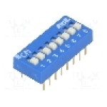 Intrerupator DIP, 2 pozitii, montare THT, 8 sectiuni, ECE - EDG108S Intrerupator DIP, 2 pozitii, montare THT, 8 sectiuni, ECE - EDG108S