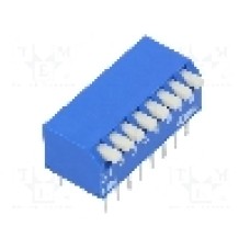 Intrerupator DIP, 2 pozitii, montare THT, 8 sectiuni, ECE - EPS108AZ