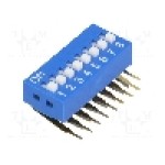 Intrerupator DIP, 2 pozitii, montare THT, 8 sectiuni, NINIGI -  Intrerupator DIP, 2 pozitii, montare THT, 8 sectiuni, NINIGI -