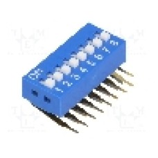 Intrerupator DIP, 2 pozitii, montare THT, 8 sectiuni, NINIGI - 