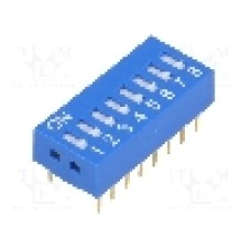 Intrerupator DIP, 2 pozitii, montare THT, 8 sectiuni, NINIGI - 