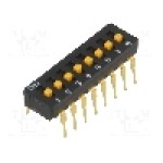 Intrerupator DIP, 2 pozitii, montare THT, 8 sectiuni, OMRON OCB - A6D-8103 Intrerupator DIP, 2 pozitii, montare THT, 8 sectiuni, OMRON OCB - A6D-8103