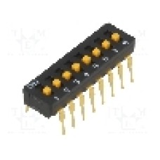 Intrerupator DIP, 2 pozitii, montare THT, 8 sectiuni, OMRON OCB - A6D-8103