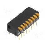 Intrerupator DIP, 2 pozitii, montare THT, 8 sectiuni, OMRON OCB - A6DR-8100 Intrerupator DIP, 2 pozitii, montare THT, 8 sectiuni, OMRON OCB - A6DR-8100