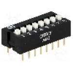 Intrerupator DIP, 2 pozitii, montare THT, 8 sectiuni, OMRON OCB - A6E-8104-N Intrerupator DIP, 2 pozitii, montare THT, 8 sectiuni, OMRON OCB - A6E-8104-N