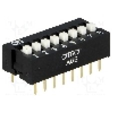 Intrerupator DIP, 2 pozitii, montare THT, 8 sectiuni, OMRON OCB - A6E-8104-N