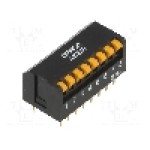 Intrerupator DIP, 2 pozitii, montare THT, 8 sectiuni, OMRON OCB - A6ER-8101 Intrerupator DIP, 2 pozitii, montare THT, 8 sectiuni, OMRON OCB - A6ER-8101