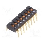 Intrerupator DIP, 2 pozitii, montare THT, 8 sectiuni, OMRON OCB - A6T-8101 Intrerupator DIP, 2 pozitii, montare THT, 8 sectiuni, OMRON OCB - A6T-8101