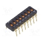 Intrerupator DIP, 2 pozitii, montare THT, 8 sectiuni, OMRON OCB - A6T8102 Intrerupator DIP, 2 pozitii, montare THT, 8 sectiuni, OMRON OCB - A6T8102