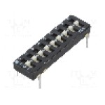 Intrerupator DIP, 2 pozitii, montare THT, 9 sectiuni, ECE - ETA109EZ