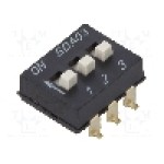Intrerupator DIP, 3 pozitii, montare SMT, 3 sectiuni, C&K - SDA03H1SBD Intrerupator DIP, 3 pozitii, montare SMT, 3 sectiuni, C&K - SDA03H1SBD
