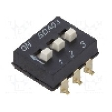 Intrerupator DIP, 3 pozitii, montare SMT, 3 sectiuni, C&K - SDA03H1SBD