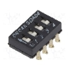 Intrerupator DIP, 4 pozitii, montare SMT, 4 sectiuni, C&K - SDA04H0SBD