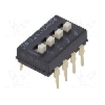 Intrerupator DIP, 4 pozitii, montare THT, 4 sectiuni, C&K - SDA04H1BD Intrerupator DIP, 4 pozitii, montare THT, 4 sectiuni, C&K - SDA04H1BD