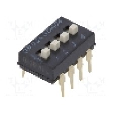 Intrerupator DIP, 4 pozitii, montare THT, 4 sectiuni, C&K - SDA04H1BD