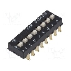 Intrerupator DIP, 8 pozitii, montare SMT, 8 sectiuni, C&K - SDA08H1SBDR Intrerupator DIP, 8 pozitii, montare SMT, 8 sectiuni, C&K - SDA08H1SBDR