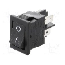 Intrerupator OFF-ON, 2 pozitii, DPST, BULGIN - H8550VBBB076W