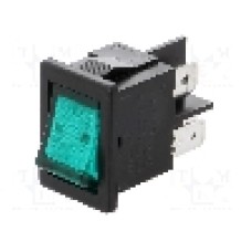 Intrerupator OFF-ON, 2 pozitii, DPST, BULGIN - H8553VBBG3