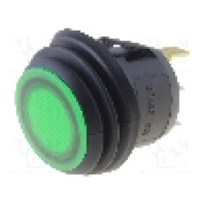 Intrerupator OFF-(ON), 2 pozitii, SPST, SCI - R13-112B8F-02-BGNN-0A-L2