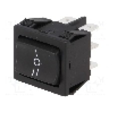 Intrerupator ON-OFF-ON, 3 pozitii, DP3T, BULGIN - H8670VBBB141W